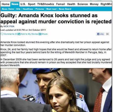 daily mail knox guilty story